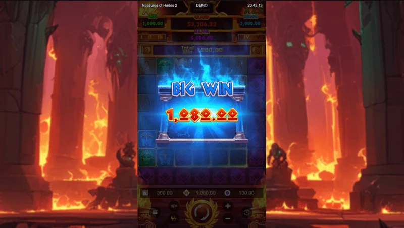 Treasures of Hades 2 — Bua mór ar an eangach leathnaithe 7×7 sa sliotán ó Rectangle Games